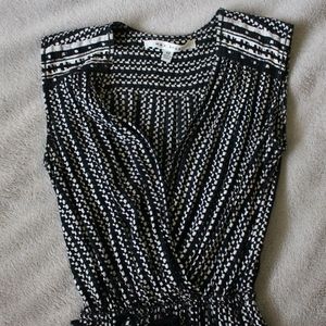 Jumpsuit Black White Patterned